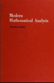 Modern mathematical analysis BY Protter - Scanned Pdf with Ocr